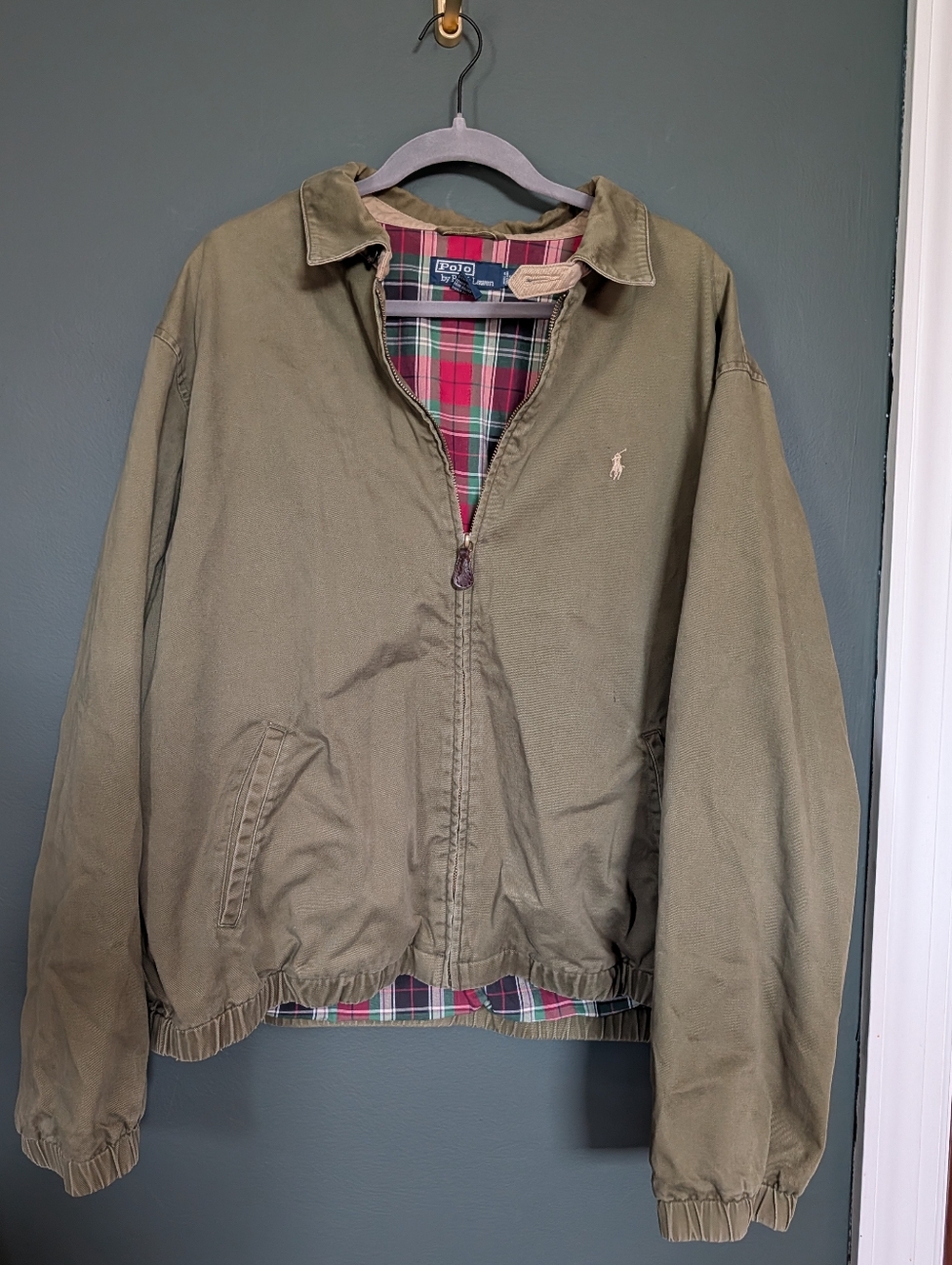 Polo by Ralph Lauren Olive Green Harrington-Style Jacket